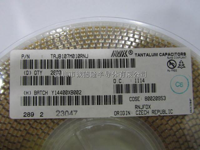 TAJB107M010RNJ AVX鉭電容 B型 3528 100UF 10V 20% 代理商-TAJB107M010RNJ盡在買賣IC網(wǎng)