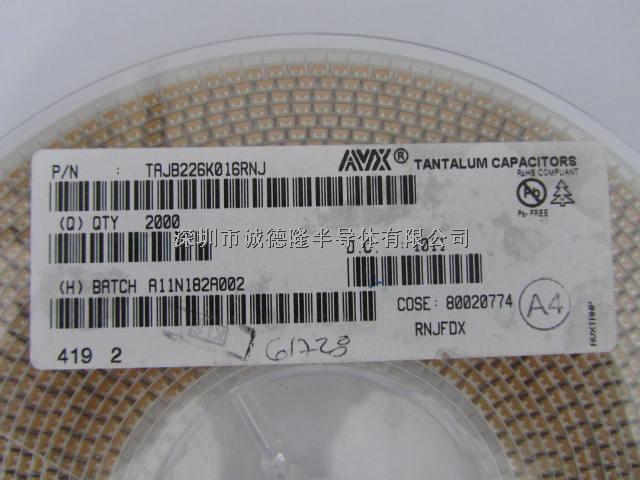 TAJB226K016RNJ AVX鉭電容 B型 3528 22UF 16V 10% 代理商-TAJB226K016RNJ盡在買賣IC網(wǎng)