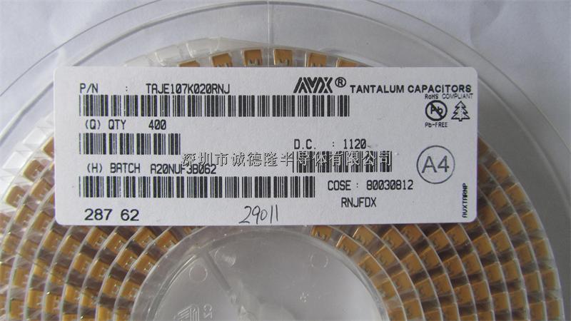 TAJE107K020RNJ AVX鉭電容 E型7343H 100UF 20V 10%-TAJE107K020RNJ盡在買賣IC網(wǎng)