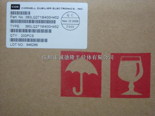 380LQ271M400H452 CDE 270UF 400V 鋁電解電容 原裝現貨-380LQ271M400H452盡在買賣IC網