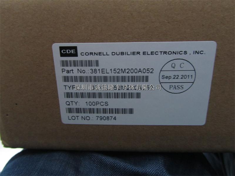 381EL152M200A052 CDE 1500UF 200V 鋁電解電容 原裝現(xiàn)貨-381EL152M200A052盡在買賣IC網(wǎng)