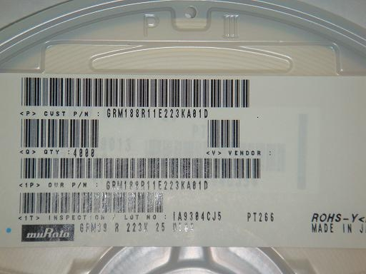GRM188R11E223KA01D 村田牌子 貼片電容 原裝現貨 0603 223K 25V-GRM188R11E223KA01D盡在買賣IC網