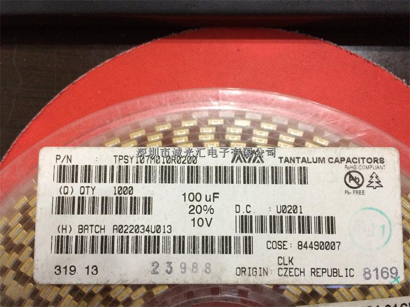 TPSY107M010R0200 100UF 10V Y 低ESR:200mR  AVX固體鉭電容-TPSY107M010R0200盡在買賣IC網