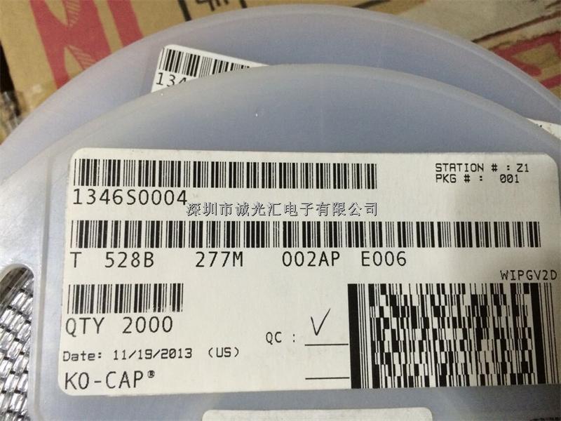 T528B277M002APE006 270UF/2V B:3528 低ESR:6毫歐 KEMET鉭電容-T528B277M002APE006盡在買賣IC網